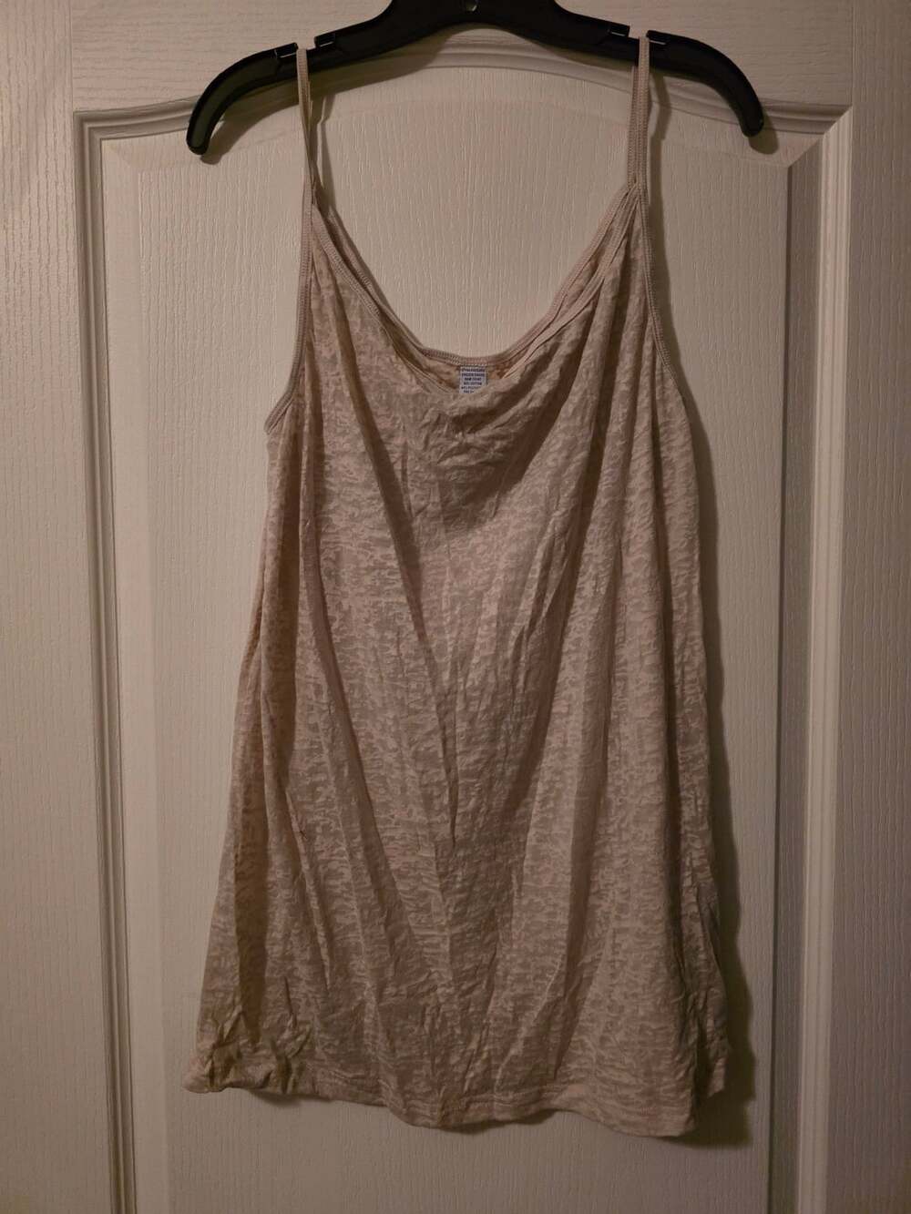 Torrid Casual Camisole Tank Top Size 2XL Beige Crinkled Scoop Neck